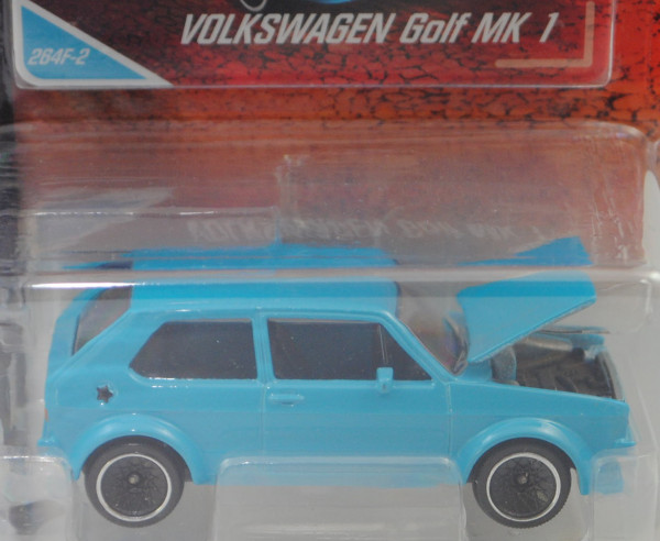 VW Golf I GTI (Typ 17, Mod. 76-78) Rallye Gruppe 2, blass-lichtblau, Nr. 264F-2, majorette, 1:52, mb