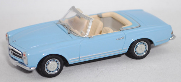 Mercedes-Benz 230 SL (W 113, Modell 1963-1967), hellblau, Außenspiegel links weg, Minichamps, 1:43