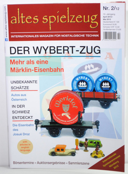 altes spielzeug, Heft 2, April 2012 / Mai 2012, Inhalt: u.a. Autos aus Österreich und Spielwarenmess