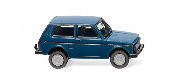 Lada Niva 4x4 1.7i (Facelift 1994, 3-türer, Radstand kurz, Modell 94-10), azurblau, Wiking, 1:87, mb