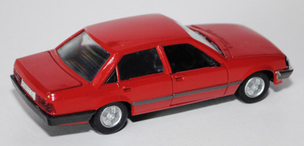 Opel Rekord 2.0 E (Typ E2, Viertürer, Stufenheck), Modell 1982-1986, feuerrot, Motorhaube + Türen +