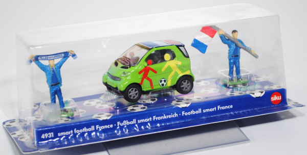 00000 Fussball-smart fortwo coupé passion-Frankreich (Mod. 03-07), gelbgrün, mit 2 Figuren, P30