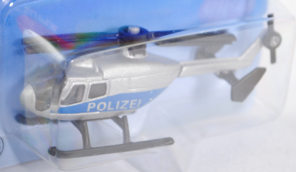 00000b Polizei-Hubschrauber MBB Bo 105 CBS-5 Superfive (Modell 1980-2001), silbergraumetallic/verkeh