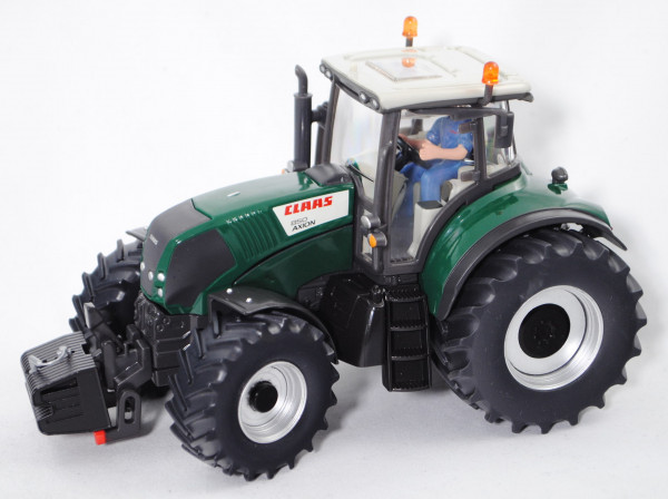 00601 CLAAS AXION 850 Traktor (Modell 2007-2013), grün/grau, Dach Bollmer Edition, L17mpK Werbebox