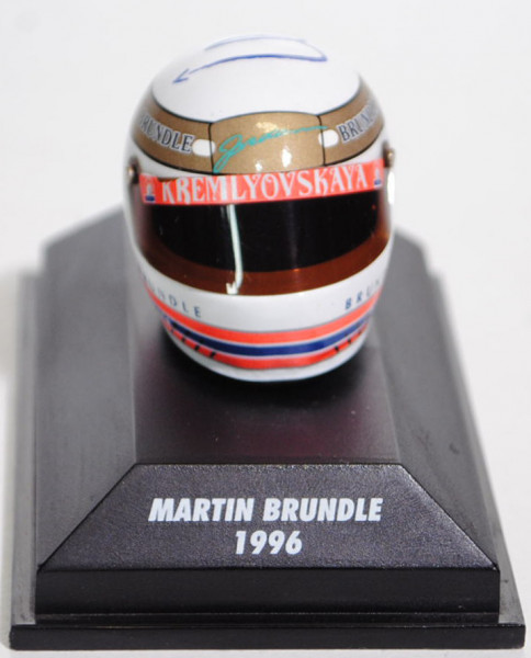 Bell Helm / Helmet Martin Brundle auf Jordan 196, Formel 1 1996, Minichamps, 1:8, PC-Box o. Schuber
