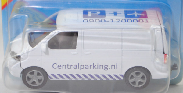 00423 Centralparking VW T5.1 Transporter (Modell 2003-2009), reinweiß, Centralparking.nl, SIKU, P29b