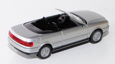 Audi Cabriolet (B4, Typ 8G), Modell 1991-2000, silbermetallic, innen schwarz, Herpa, 1:87, mb