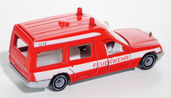 Mercedes 260 E Binz-Ambulanz, verkehrsrot, FEUERWEHR / C 112, mit langen Rotlichtern, B4, L13