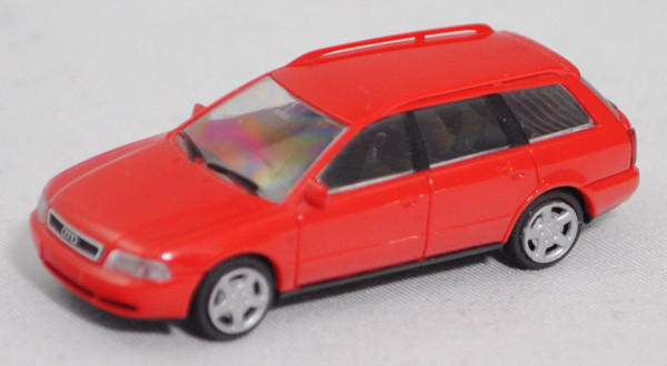 Audi A4 Avant 1.9 TDI (B5, Typ 8D2, Mod. 96-99), verkehrsrot (vgl. laserrot), Rietze, 1:87, Werbebox