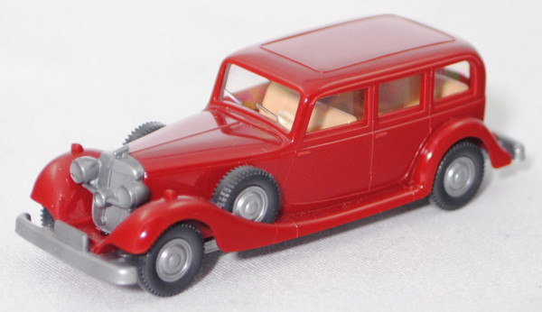 001l Horch 850 (Typ viertürige Pullman-Limousine, Mod. 35-37), weinrot, innen h.beige, Wiking, 1:87
