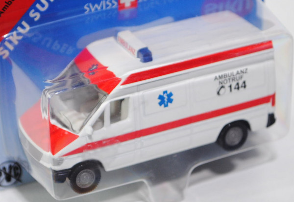 03900 Mercedes-Benz Sprinter (T1N, Mod. 95-00) Krankenwagen, weiß, AMBULANZ / NOTRUF / C 144, P28a