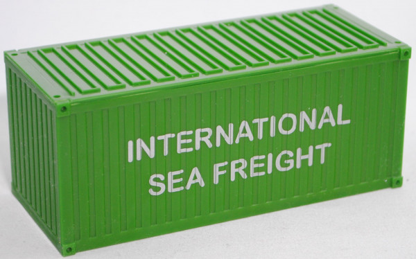 1 Stück 20' Fuß Container passend für 3556 / 3921 / 3922, grün, INTERNATIONAL / SEA FREIGHT, 1:50