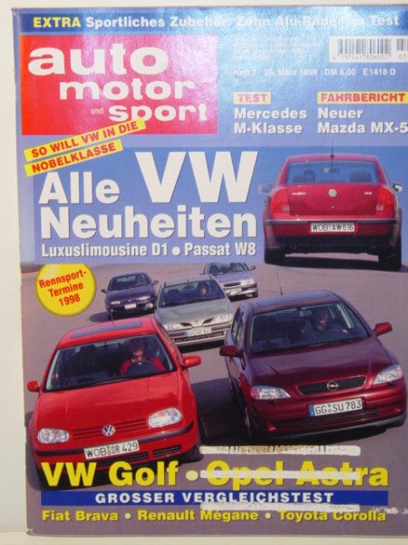 auto motor und sport, Heft 7, 25. März 1998