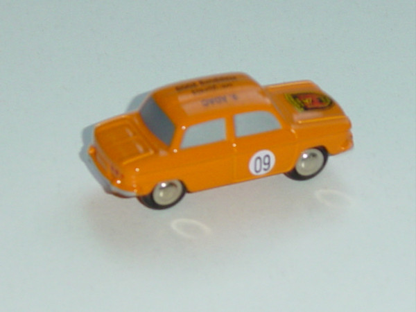 NSU 1000 TTS, orange, 9. ADAC-Bergpreis Happurg 2009, Schuco, 1:90, Werbeschachtel