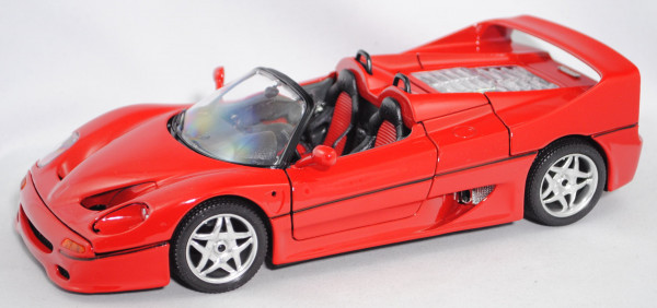 Ferrari F50 (Mod. 95-97), rosso corsa, Scheinwerferglas vorne links + Embleme weg, Bburago, 1:18, mb