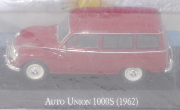 Auto Union 1000 Universal (Modell 1960, Mod. 59-61), weinrot, EDITION ATLAS, 1:43, mb (mit Einleger)