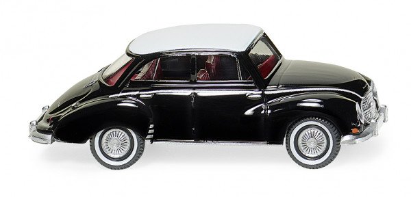 Auto Union 1000 Limousine (Typ Modell 58, Modell 1958-1959), schwarz, Dach weiß, Wiking, 1:87, mb
