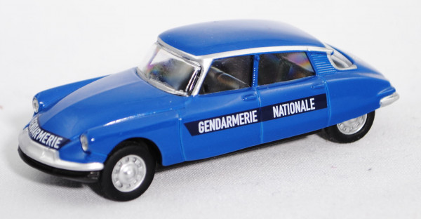Citroen ID 19 (Modell 1958-1962) Gendarmerie, signalblau, GENDARMERIE NATIOLALE, Norev, 1:58, mb