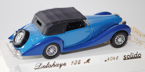 Delahaye 135 M, Karosserie Figoni Falaschi, Modell 1937, hell-capriblau/enzianblau, 6 cyl., 3557 cc,