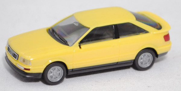 Audi Coupé 2.8 E quattro (B3 Facel., Typ 89 8B, Mod. 91-96), hell-zinkgelb (ginster), Herpa,1:87, mb