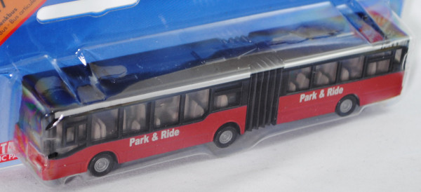 00001 MAN NG 312 Niederflurgelenkbus (Typ MAN A11, Modell 1995-1999), schwarz/hell-signalrot, innen