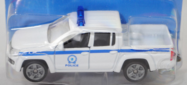 00900 GR VW Amarok 2.0 TDI (Modell 2010-2012) Greek Police, reinweiß, POLICE, SIKU, 1:61, P29e