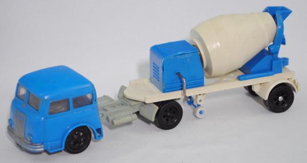 00000 STETTER Autotransportbetonmischer + Henschel HS 170 TS (Mod. 53-55), blau/weiß, Schurre weg