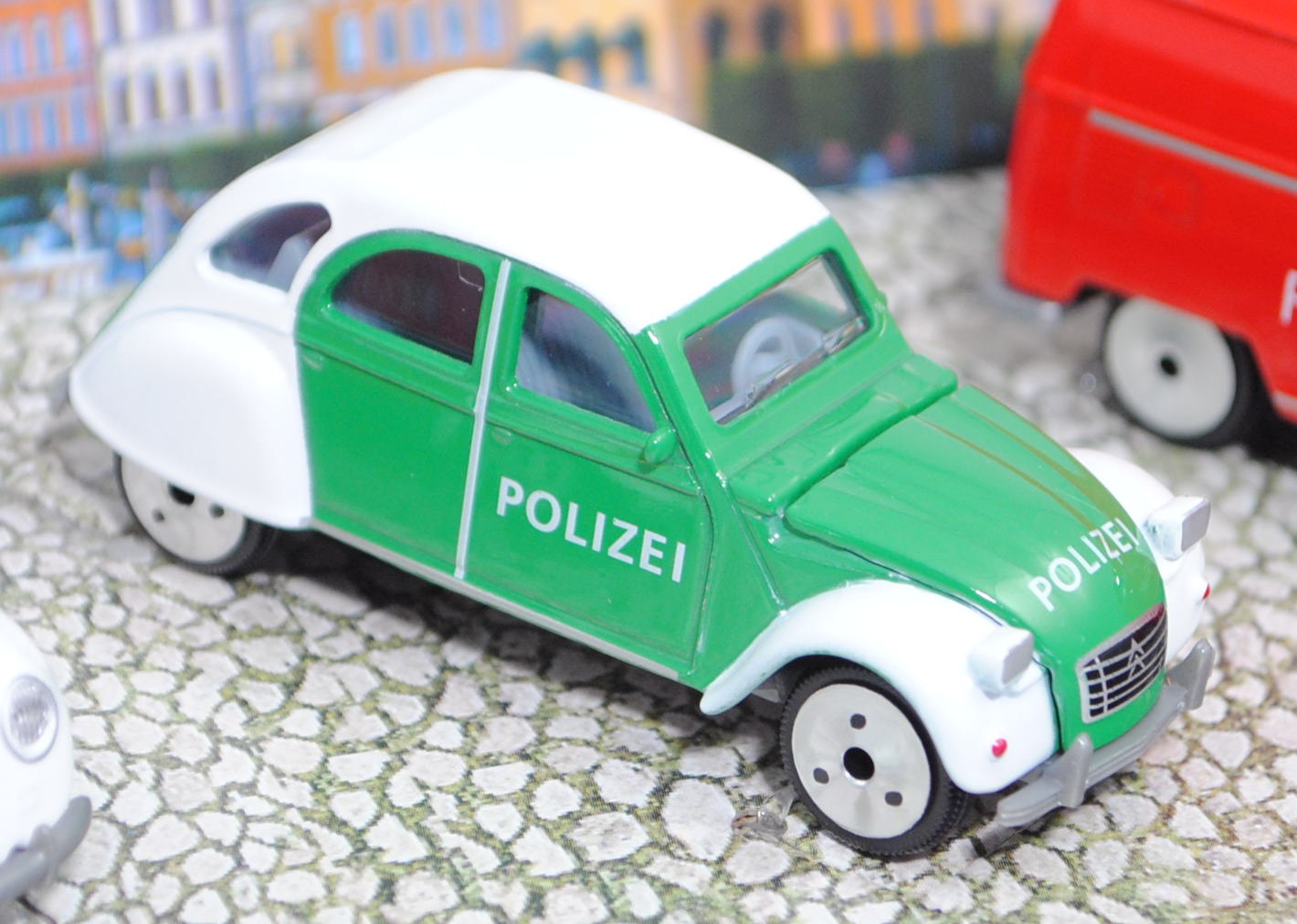 Polizei Feuerwehr VW Bulli Käfer Majorette 4 er Geschenkset Vintage S.O.S 