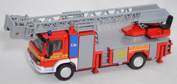 03900 CH Hubrettungsfahrzeug ROSENBAUER L32 Feuerwehrdrehleiter, rot/weiß, C 118, Siku, 1:50