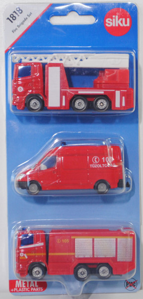 06400 HU Fire Brigade Set mit: 2x Scania R380+ Mercedes-Benz Sprinter II, TÜZOLTÓSÁG, P29e (Limited)