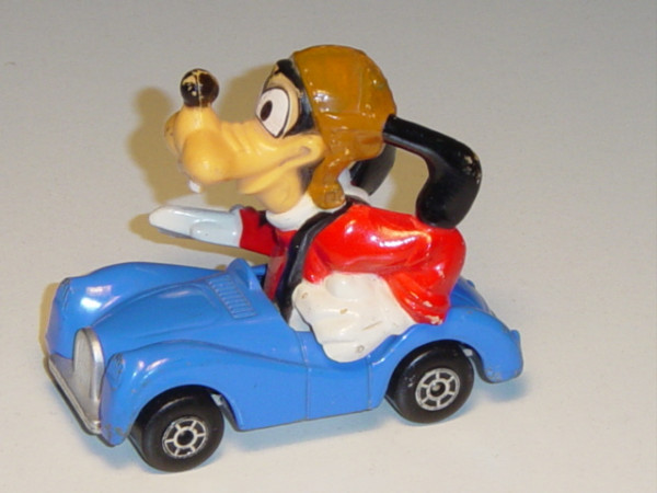 Goofy\'s Sports Car, dunkel-himmelblau, Matchbox Disney Series, Modell minimal bespielt