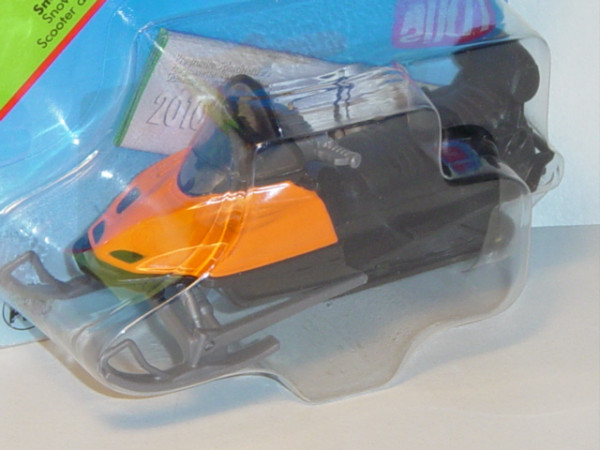 00006 Snowmobil (Motorschlitten), Verkleidung vorne pastellorange und seitlich schwarz, Chassis schw