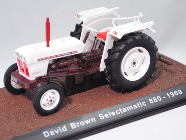 David Brown 880 Selectamatic (Modell 1965-1971, Baujahr 1969), weiß/braun, EDITION ATLAS, 1:32, mb