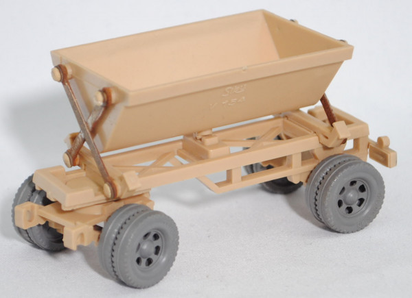 00001 COBOLT-Mulden-Schnellkipper (Modell 1950-1971), Fahrgestell + Mulde beige, Deichsel weg, Siku