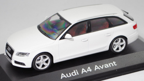 Audi A4 Avant 3.2 FSI quattro (B8, Typ 8K, Vorfacelift, Mod. 08-11), ibisweiß, Minichamps, 1:43, mb