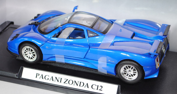 Pagani Zonda C12, Modell 1999-2002, signalblaumetallic, Türen + Motorhaube zu öffnen, MondoMotors, 1