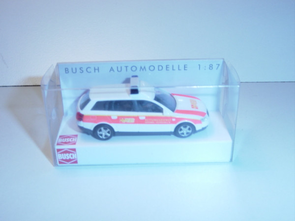 Audi A4 Avant, Mj 02, weiß, ASB Gräfenberg Neunkirchen a. Br., Busch, 1:87, mb