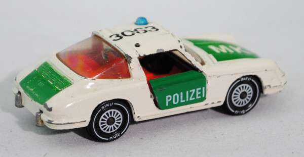 00012 Porsche 911 Targa (Typ Urmodell, Modell 1965-1973) Autobahn-Streifenwagen, cremeweiß/minzgrün,