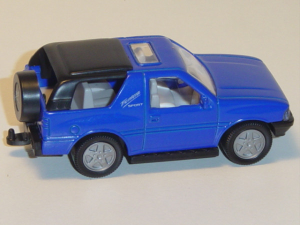00001 Opel Frontera Sport, hell-ultramarinblau, innen grau, Lenkrad grau, Bodenprägung PS, B8