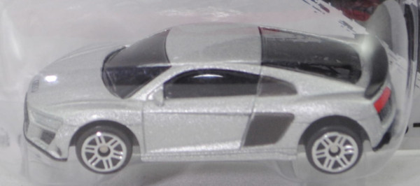 Audi R8 V10 performance Coupé (2. Gen., Baureihe 4S, Mod. 2019-), florettsilber, JES, 1:64, Blister
