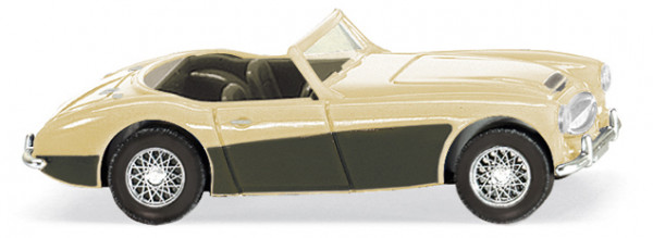 Austin Healey 3000, Modell 1959-1967, elfenbein/umbragrau, Wiking, 1:87, mb