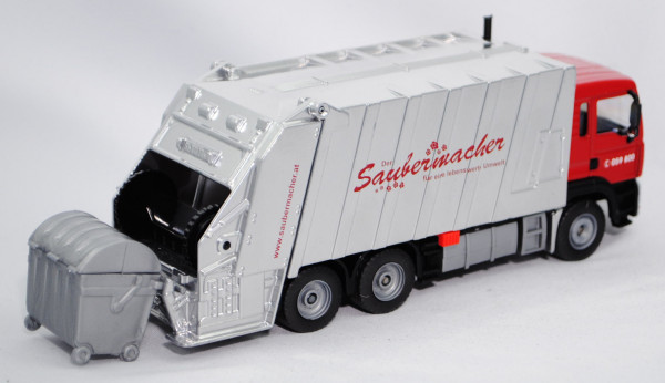 MAN TGA 18.460 M (Modell 2000-2007) Müllwagen, karminrot/weißaluminiummetallic, Der / Saubermacher /