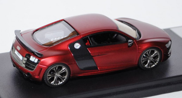 Audi R8 GT, Mj. 2011, mattrotmetallic, Looksmart Models (Handarbeitsmodell), 1:43, PC-Box, limitiert