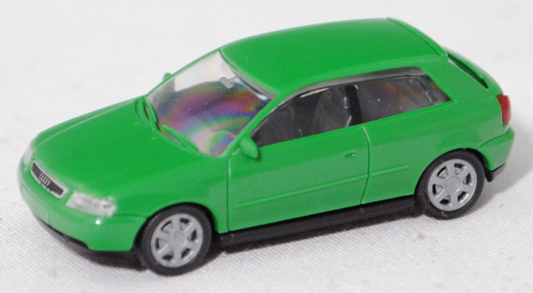 Audi A3 1.8 T 3-türig (Typ 8L, Mod. 1996-2000), signalgrün (vgl. ähnlich paradiesgrün), Rietze, 1:87