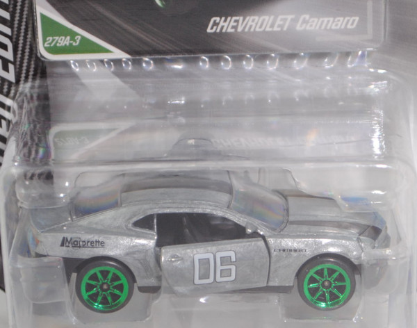Chevrolet Camaro Coupé (5. Gen., Mod. 09-13) (Nr. 279A), silbergraumetallic, majorette, 1:62, mb
