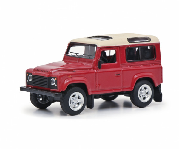 Land Rover Defender 90 County Station-Wagon (Modell 1990-2015), weiß/rot, Nr. 3, Schuco, 1:64, mb