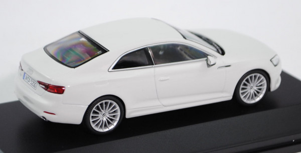 Audi A5 Coupé (Typ 9T, Modell 2016-), gletscherweiß, Minimax, 1:43, Werbeschachtel