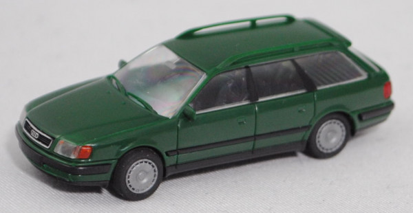 Audi 100 Avant (C4, Modell 1991-1994), h.-moosgrün, mit Radblenden, Rietze, 1:87, Werbeschachtel