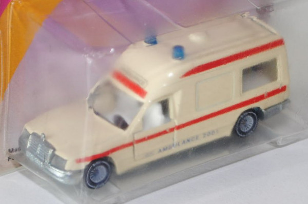 Mercedes 260 E Binz-Ambulanz, hellelfenbein, BINZ AMBULANCE 2001, B4, P23