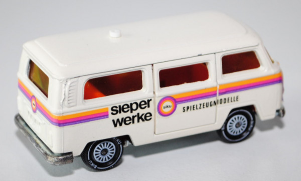 VW Bus (Typ T2b, Modell 1972-1979), cremeweiß, sieper / werke / siku / SPIELZEUGMODELLE, Verglasung